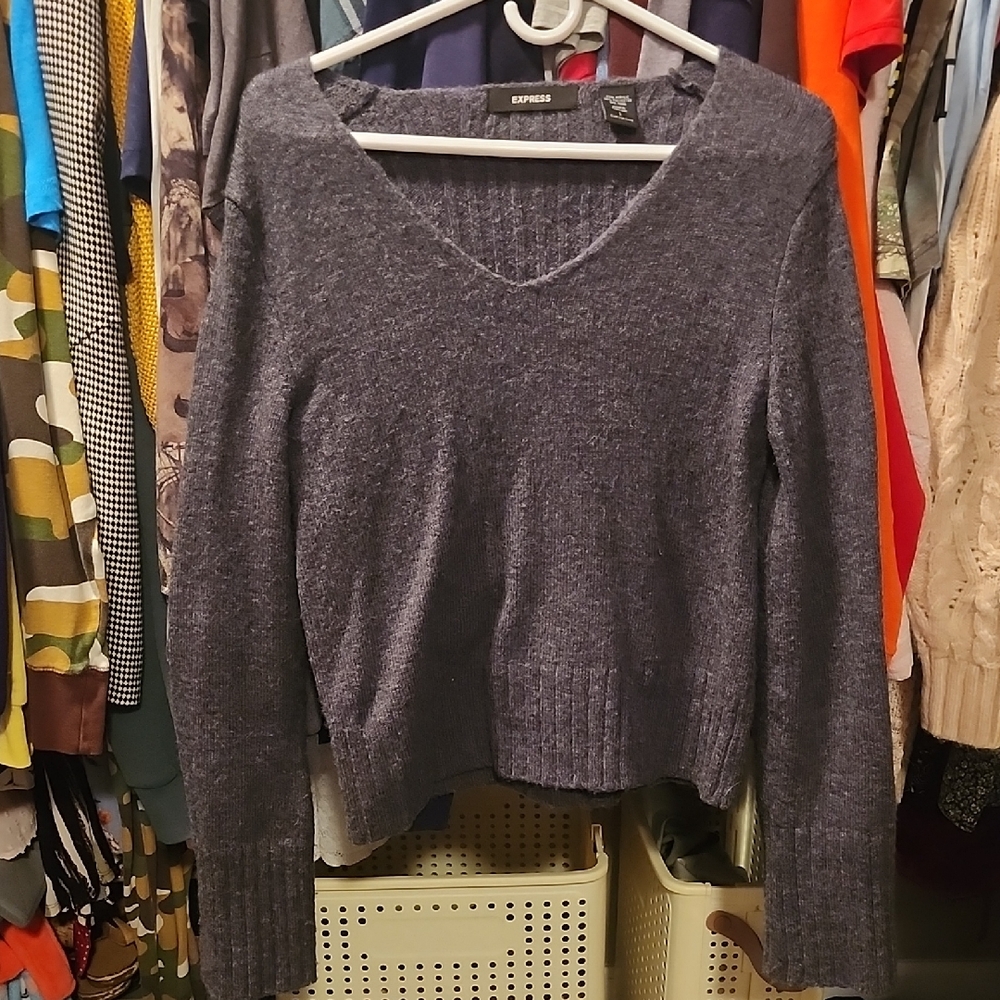 Express Women's Gray Sweater